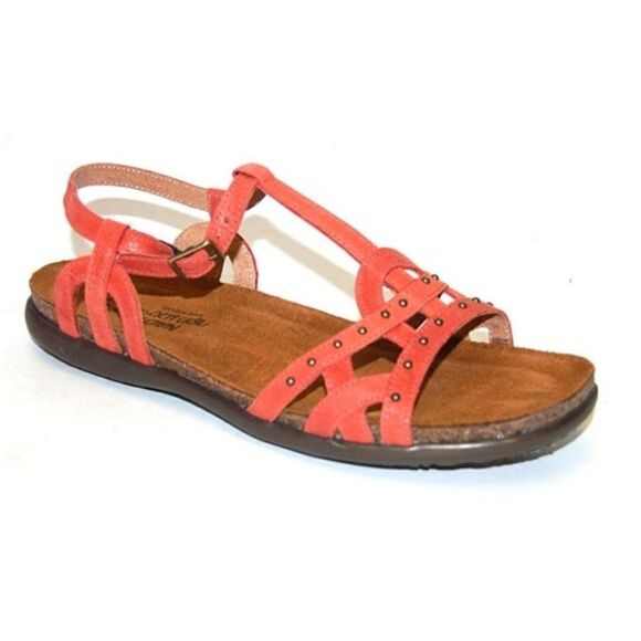 NAOT Elinor Leather Strappy Studded Sandal Coral Size 5.5 - Picture 9 of 10